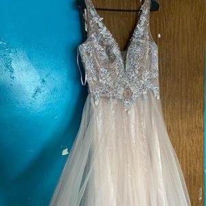 sleeveless formal ball gown